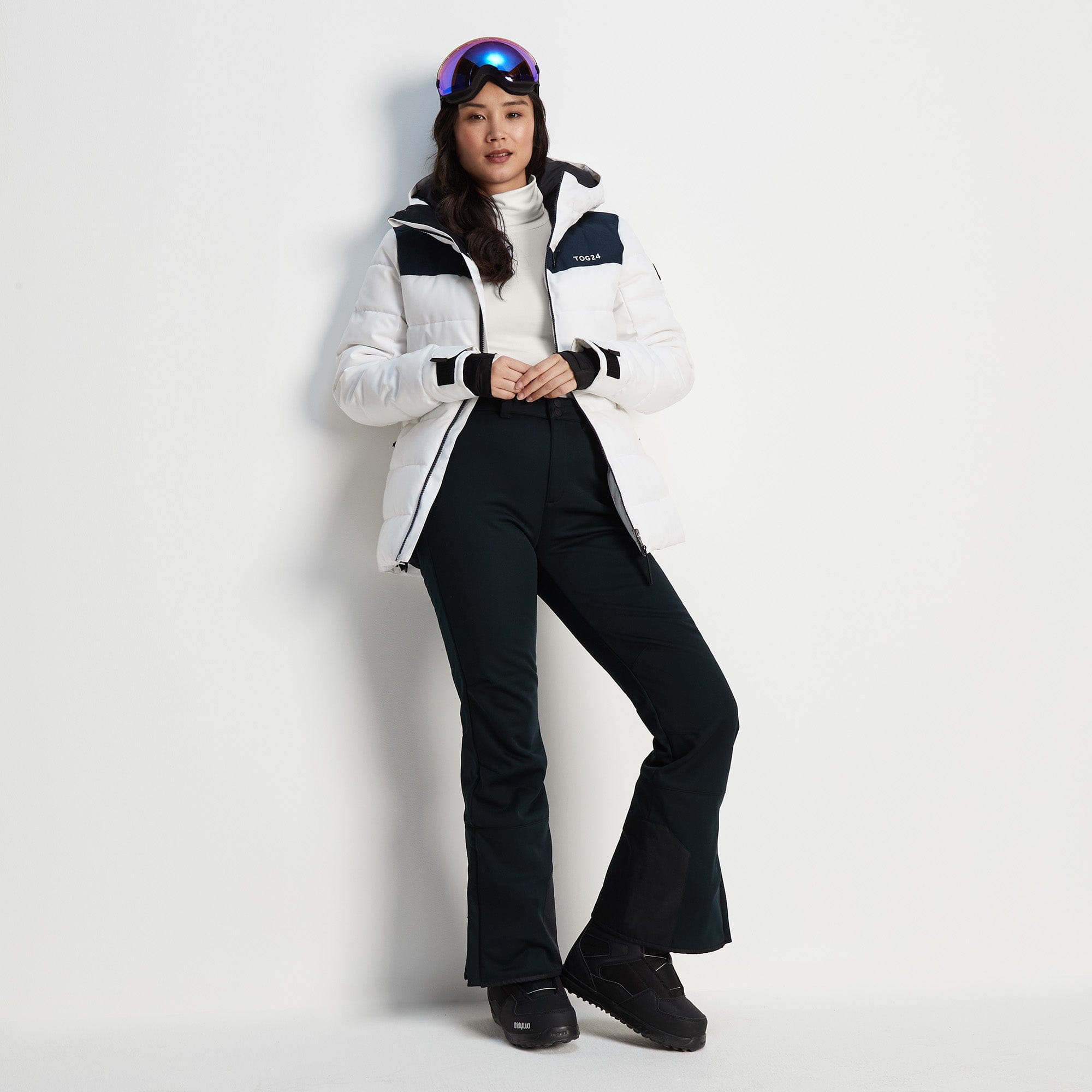 TOG24 Snowdon Womens Thermal Baselayer Long John Thermal Top Roll Neck Warm  Ski